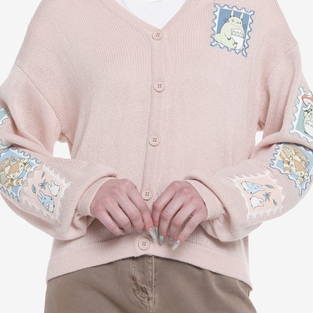 Hot Topic Studio Ghibli My Neighbor Totoro Stamp Girls Cardigan Size XXL 2X